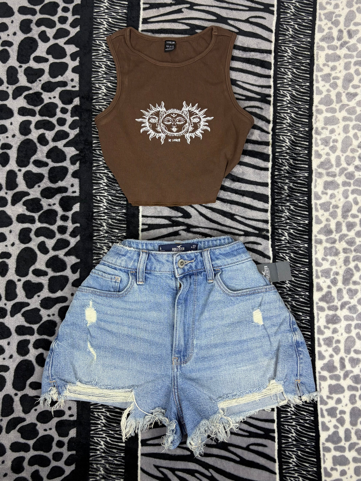 Short Hollister de Denim Lavado Claro