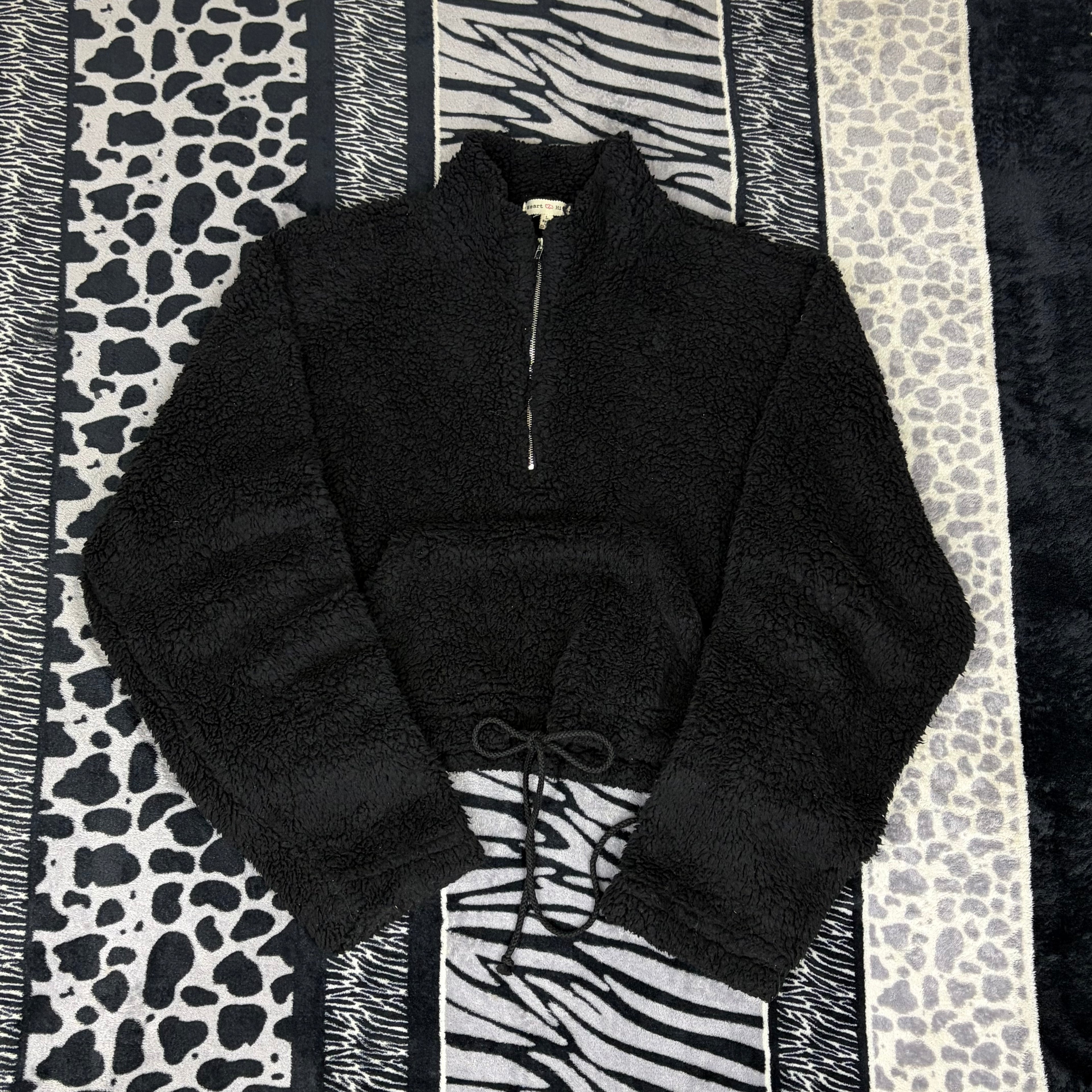 Sudadera corta teddy