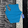 Top Crop Acanalado De Tirantes Ajustada Shein