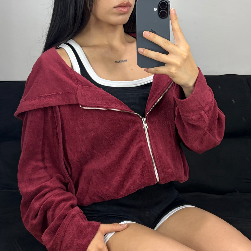 Sudadera Fashion Nova c/Gorro y Cierre
