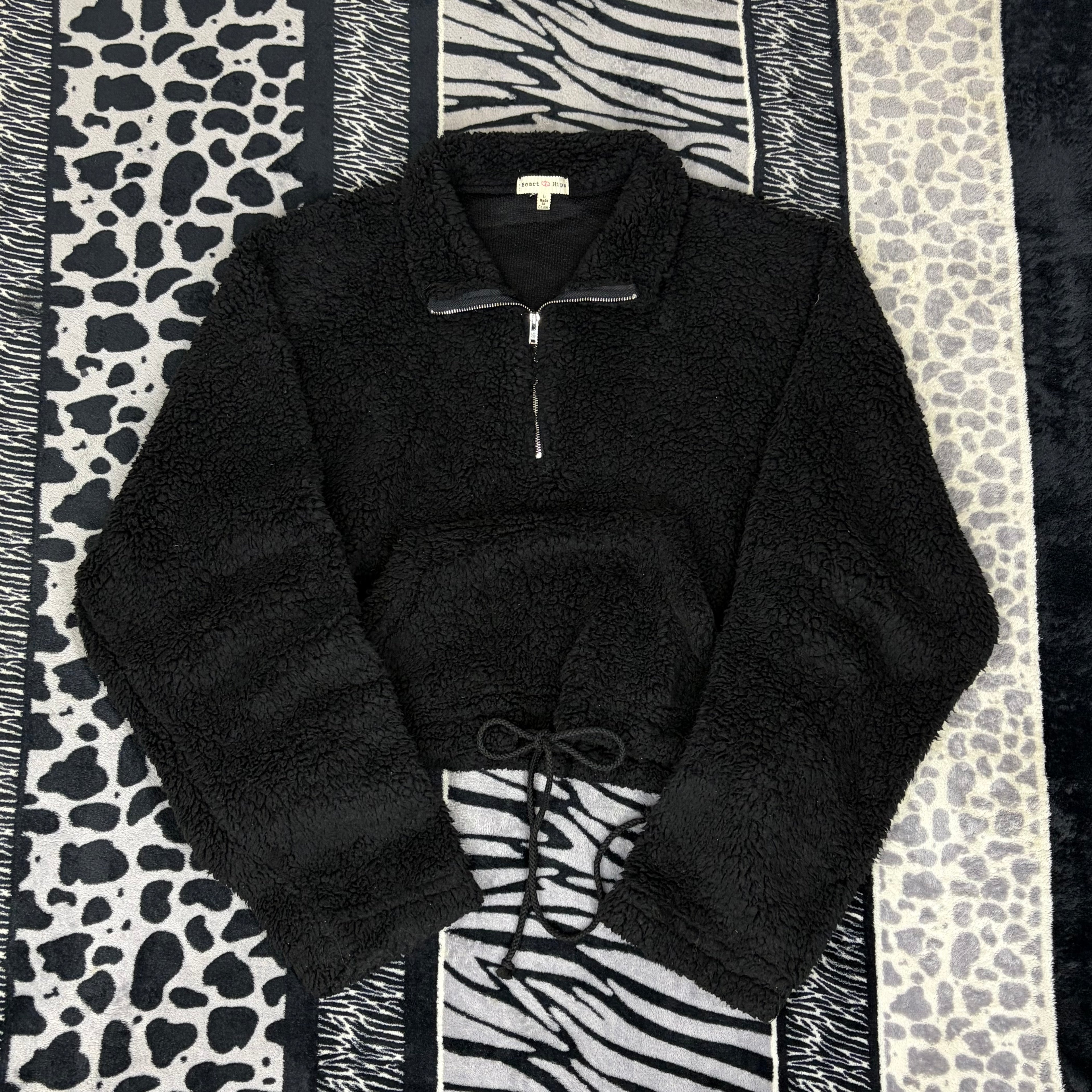 Sudadera corta teddy