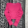 Top Crop American Eagle Acanalado Manga Larga