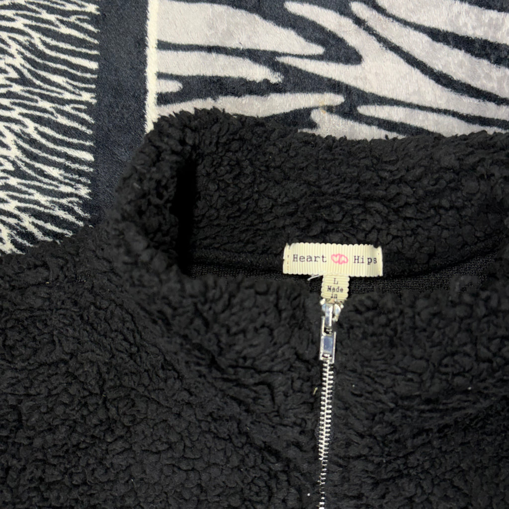 Sudadera corta teddy