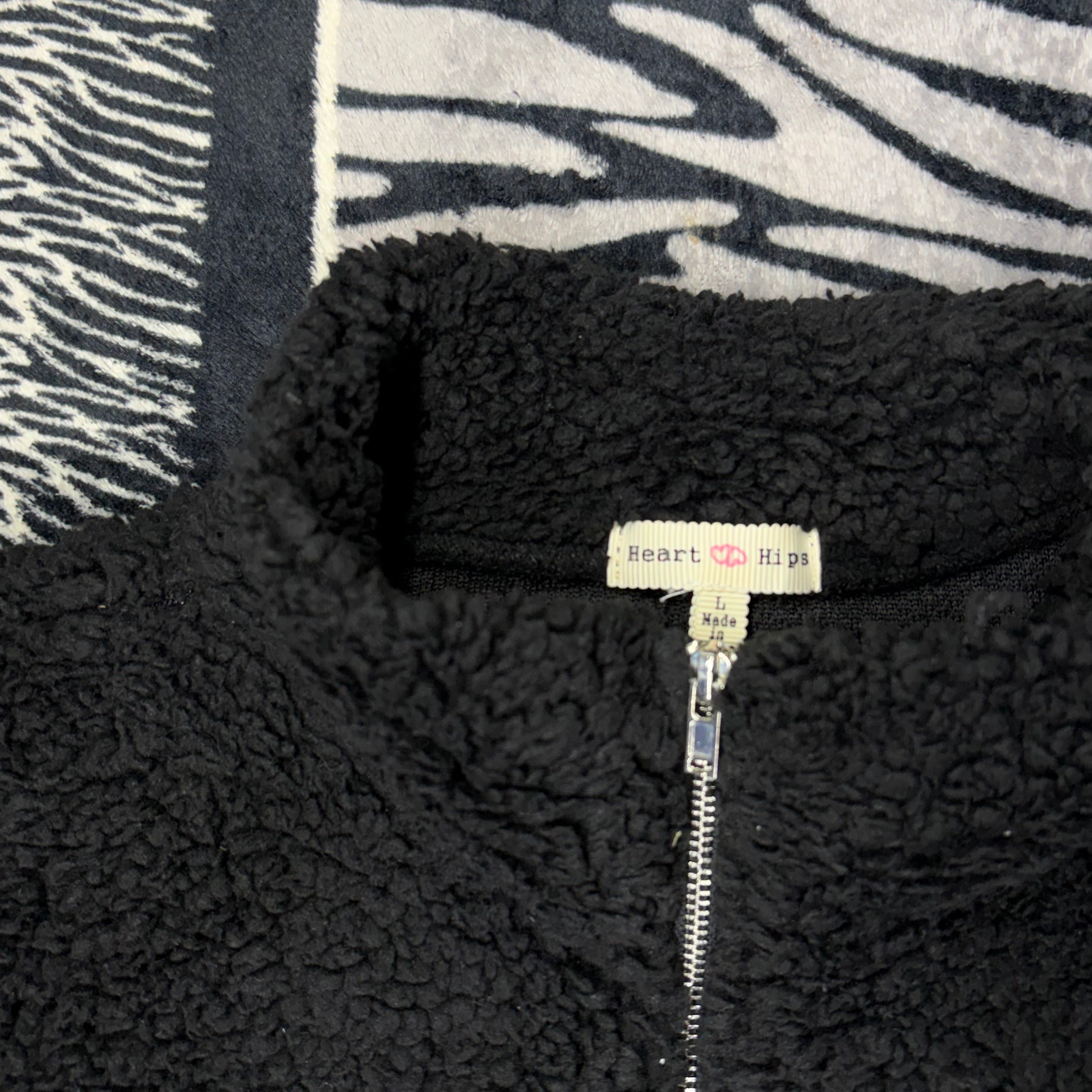 Sudadera corta teddy