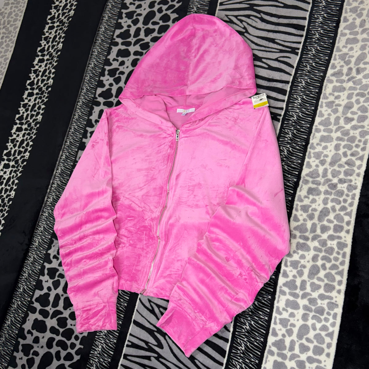 Sudadera c/Cierre y Gorro Iris de Terciopelo