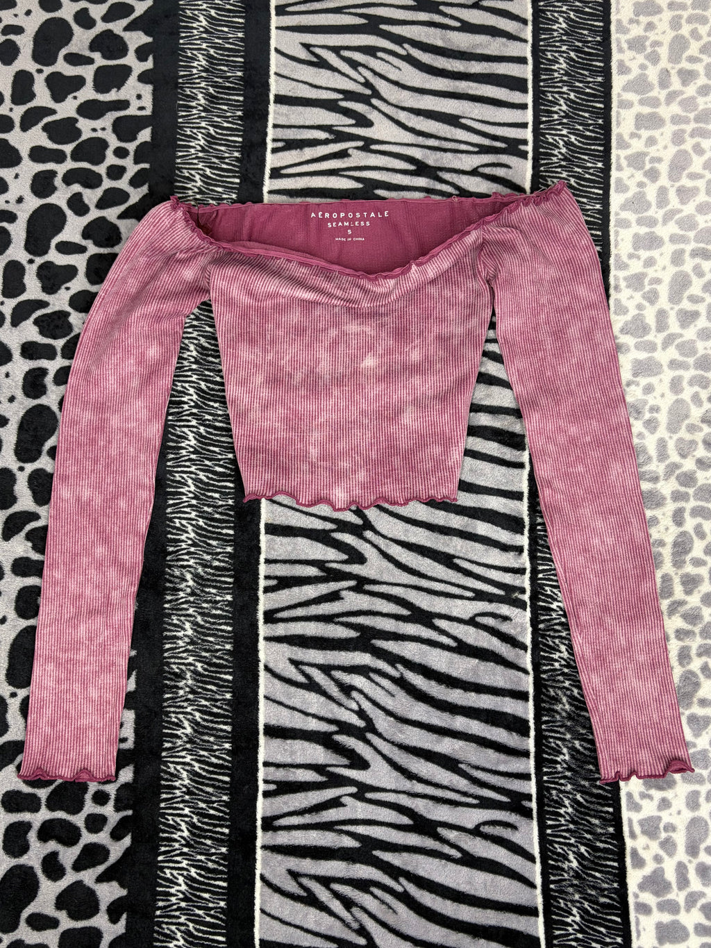 Top Crop Aeropostale Seamless Acanalado