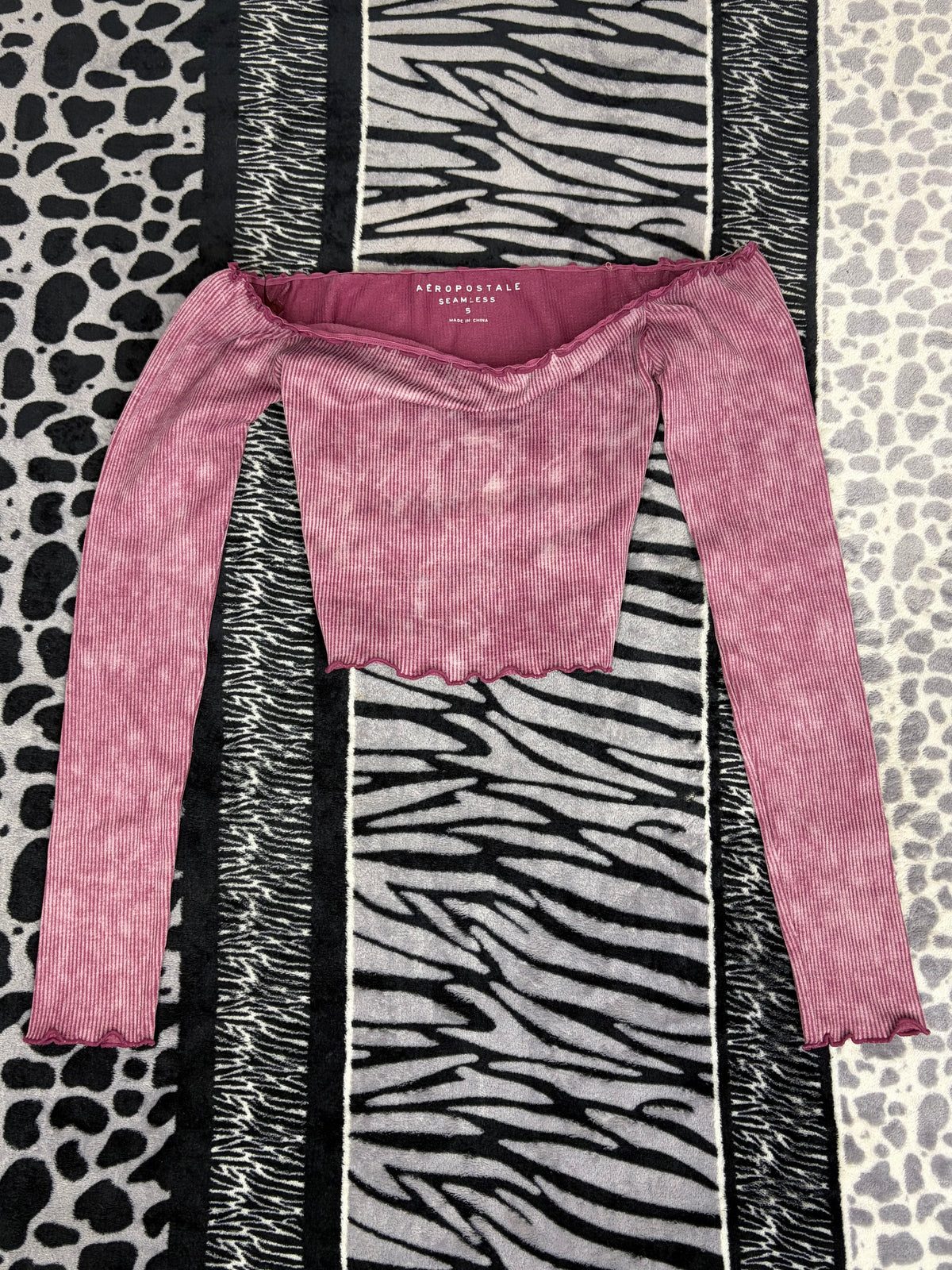 Top Crop Aeropostale Seamless Acanalado