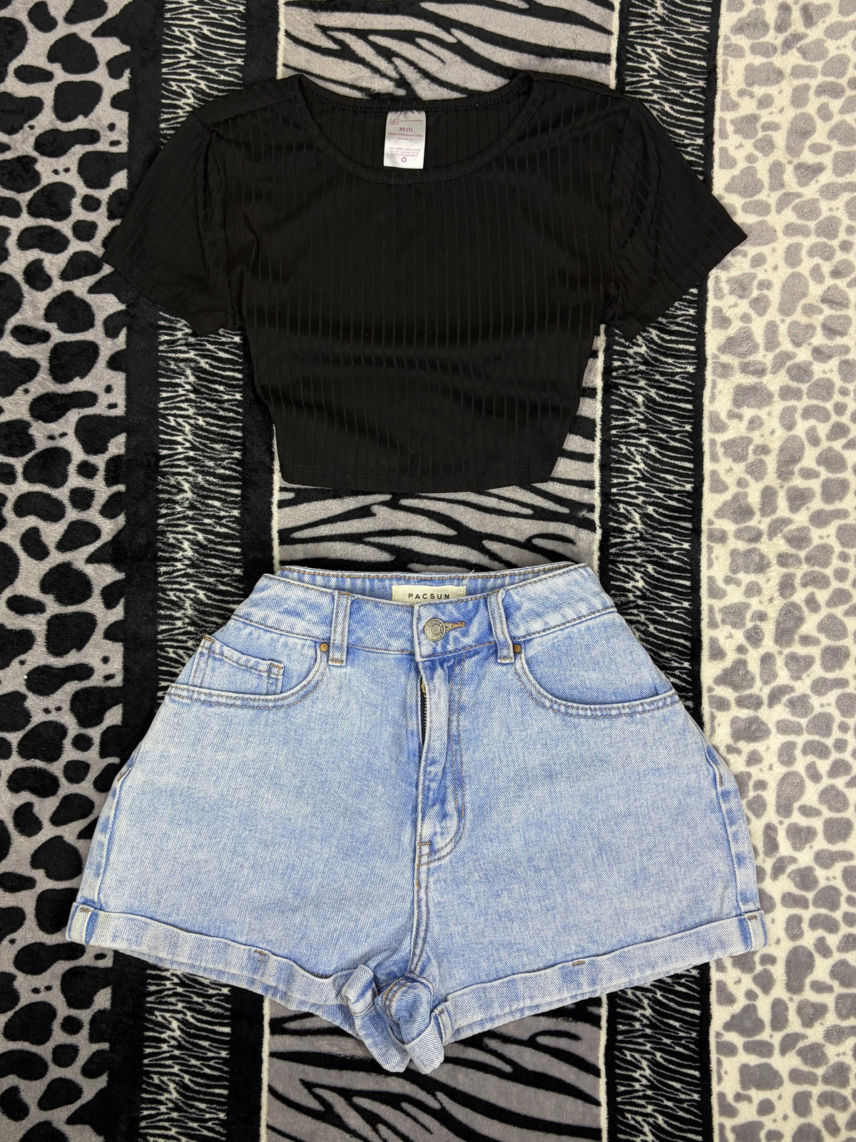 Short Pacsun de Denim Lavado Claro