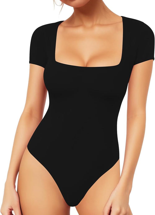 Body Acanalado Manga Corta Stretch