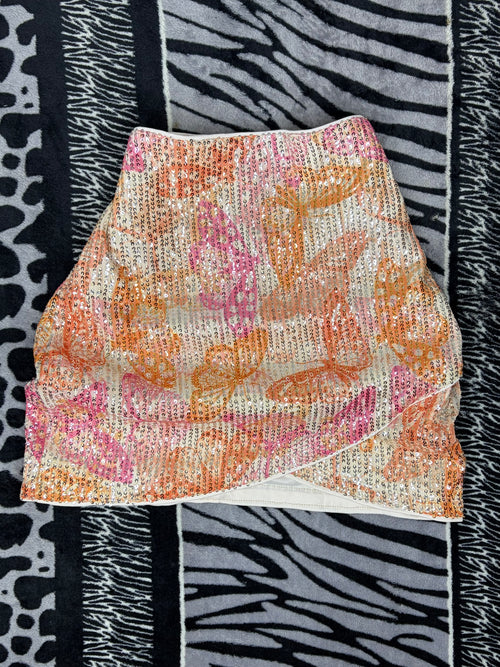Falda lentejuelas, mariposas