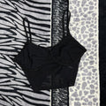 Top Crop Negro De Malla Transparente Shein